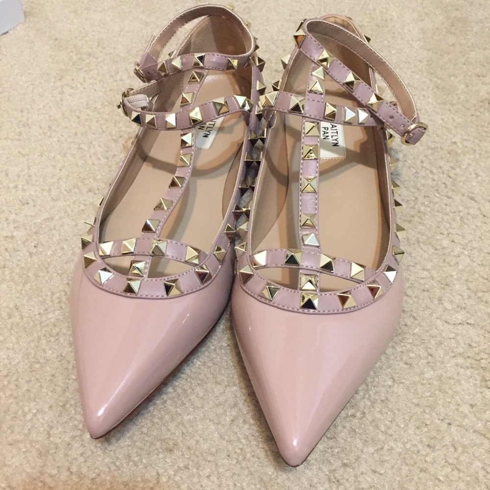 Kaitlyn Pan Rockstud Poudre Flats Size 10